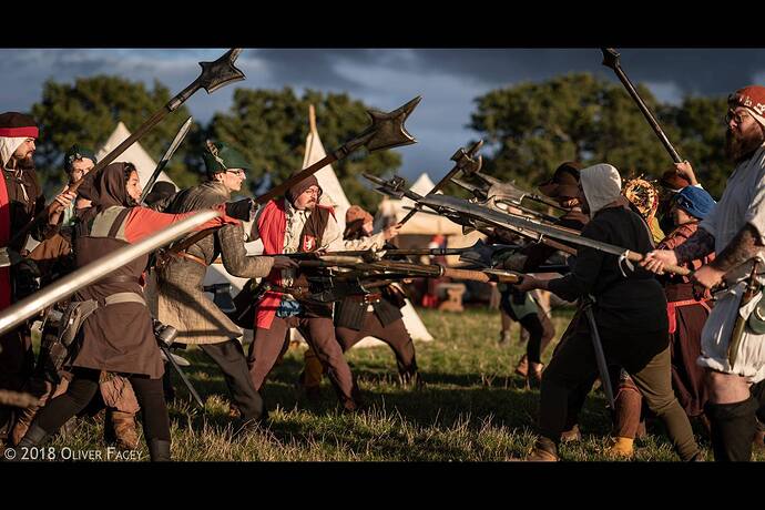 Marchers at drill practise